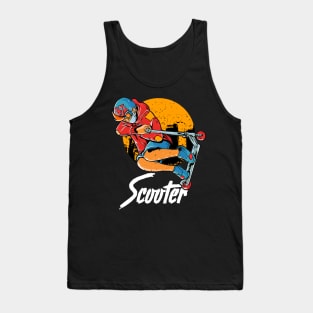 Cute & Funny Scooter Kid Riding Tricks Tank Top